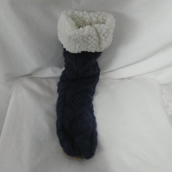 JUST COZY | 5-8 | Soft and Warm Navy Knitted Slipper Socks | NWOT - Picture 3 of 11